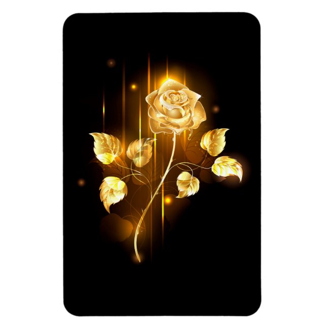 Goldene Rose (goldene Rose) Magnet (Vertikal)