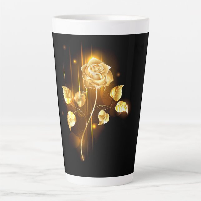 Goldene Rose (goldene Rose) Milchtasse (Vorderseite)