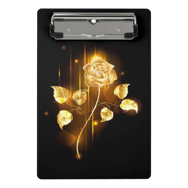 Goldene Rose (goldene Rose) Mini Klemmbrett (Vorderseite)