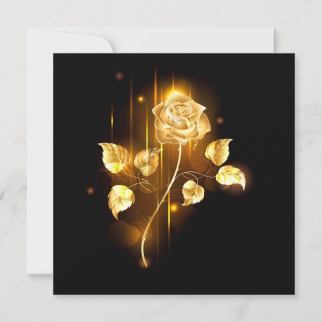 Goldene Rose (goldene Rose) Mitteilungskarte (Vorderseite)