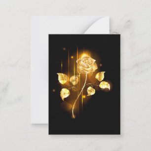 Goldene Rose (goldene Rose) Mitteilungskarte