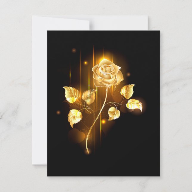 Goldene Rose (goldene Rose) Mitteilungskarte (Vorderseite)