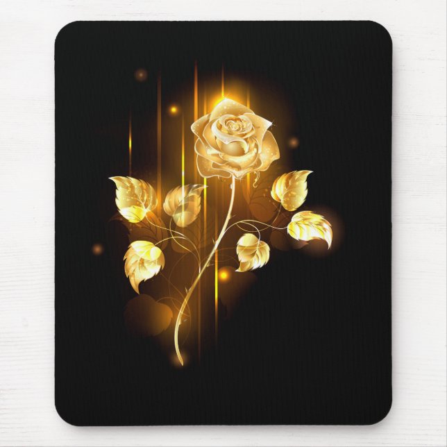 Goldene Rose (goldene Rose) Mousepad (Vorne)