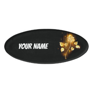 Goldene Rose (goldene Rose) Namenschild