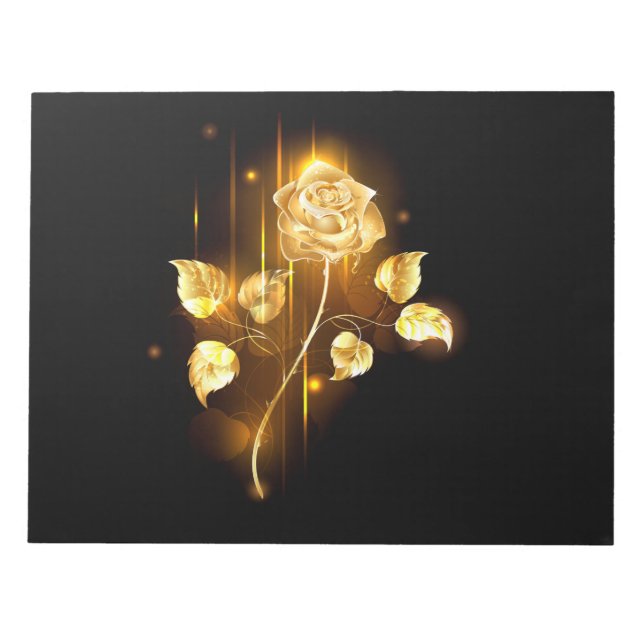 Goldene Rose (goldene Rose) Notizblock (Vorderseite)