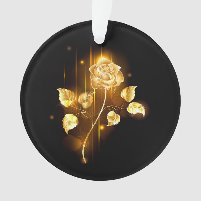 Goldene Rose (goldene Rose) Ornament (Vorderseite)