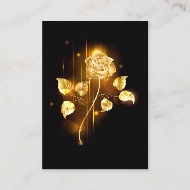 Goldene Rose (goldene Rose) Platzkarte (Vorderseite)