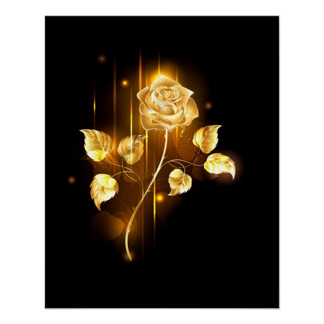 Goldene Rose (goldene Rose) Poster (Vorderseite)
