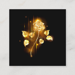 Goldene Rose (goldene Rose) Quadratische Visitenkarte