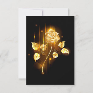 Goldene Rose (goldene Rose) RSVP Karte