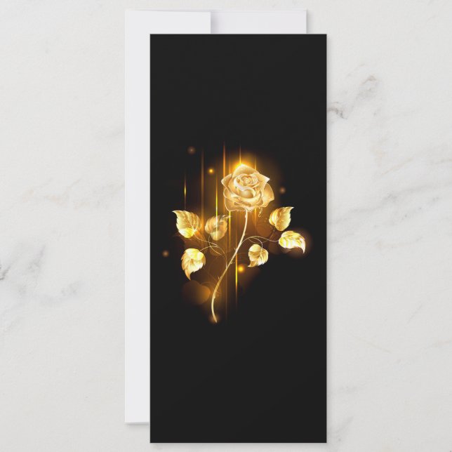 Goldene Rose (goldene Rose) Save The Date (Vorderseite)