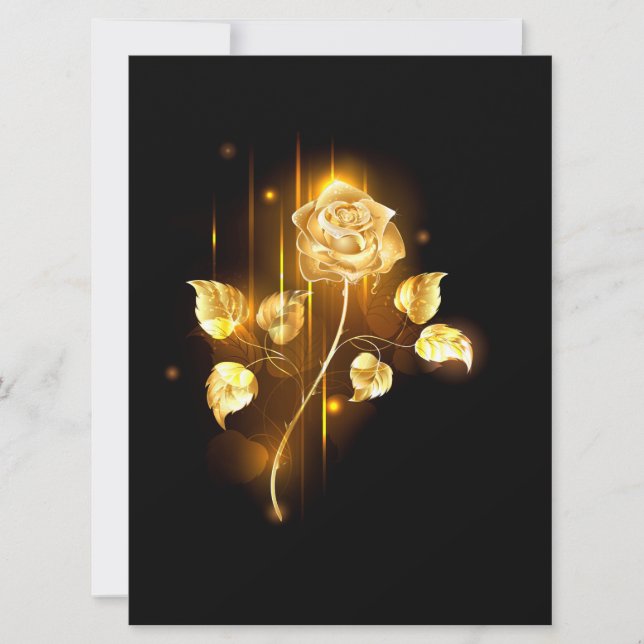 Goldene Rose (goldene Rose) Save The Date (Vorderseite)