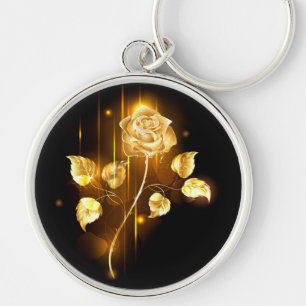 Goldene Rose (goldene Rose) Schlüsselanhänger