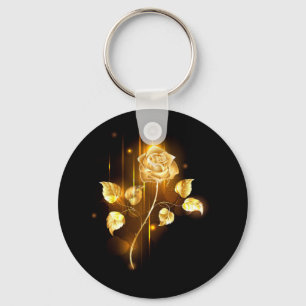 Goldene Rose (goldene Rose) Schlüsselanhänger