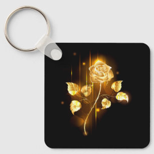 Goldene Rose (goldene Rose) Schlüsselanhänger