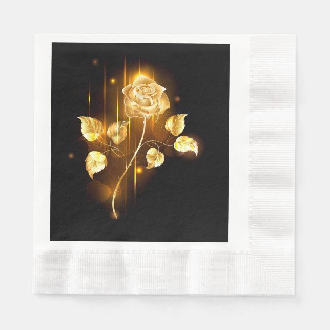 Goldene Rose (goldene Rose) Serviette (Vorderseite)