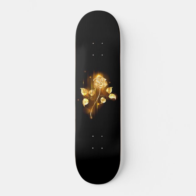 Goldene Rose (goldene Rose) Skateboard (Vorderseite)
