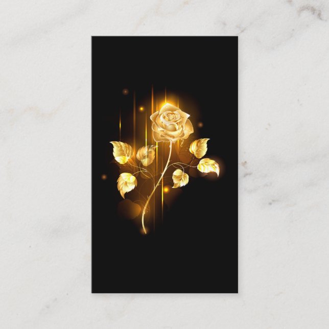 Goldene Rose (goldene Rose) Telefonnummerkarte (Vorderseite)