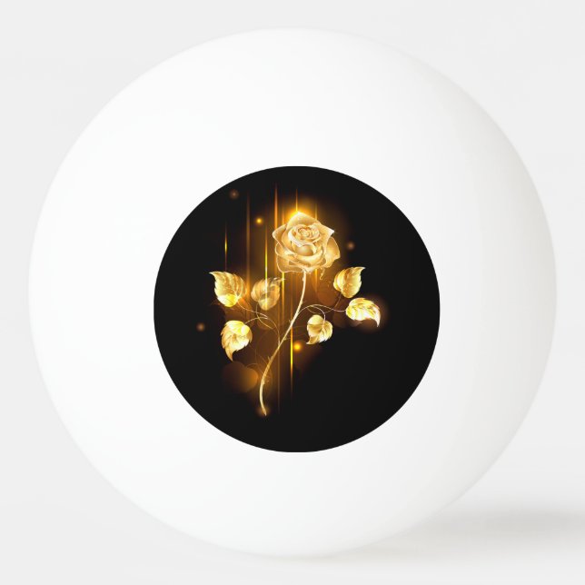 Goldene Rose (goldene Rose) Tischtennisball (Vorderseite)