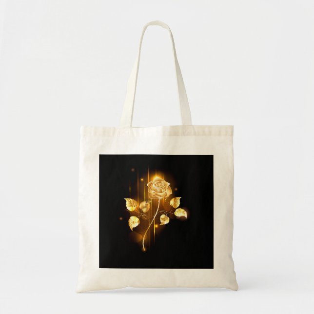 Goldene Rose (goldene Rose) Tragetasche (Vorne)