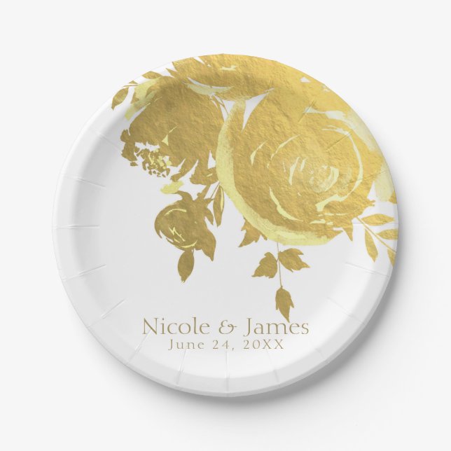 Goldene Rose Imitate Ristorante della Carrà Pappteller (Vorderseite)