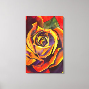 Goldene Rose Leinwanddruck
