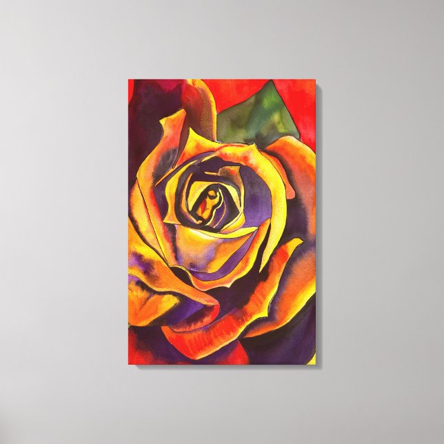 Goldene Rose Leinwanddruck (Vorderseite)
