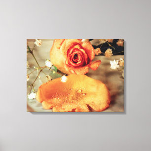 Goldene Rose Leinwanddruck