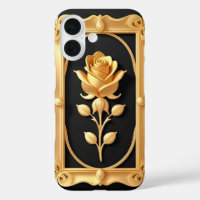 Goldene Rose mit eleganten Verzierten Details