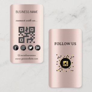Goldene Rose - QR-Code-Visitenkarte für soziale Me Visitenkarte