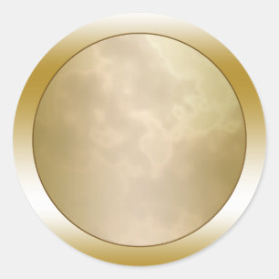 Goldene Rose Runder Aufkleber