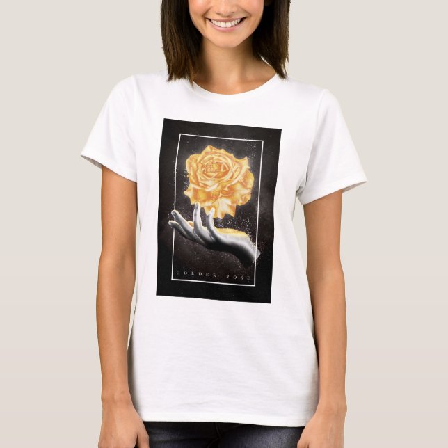 Goldene Rose T-Shirt (Vorderseite)