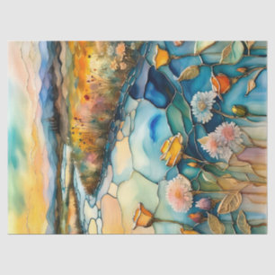 Goldene Rose Tal Sunrise II Seidenpapier