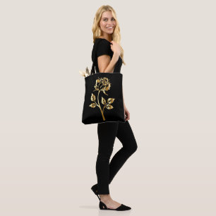 Goldene Rose Tasche