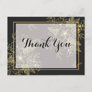 Goldene Rosen Danke Postkarte