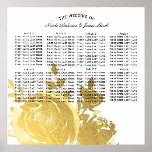 Goldene Rosen Falsche Folie Elegante Moderne Flora Poster