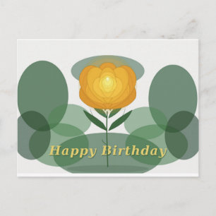 Goldene Rosen-Geburtstag Postkarte