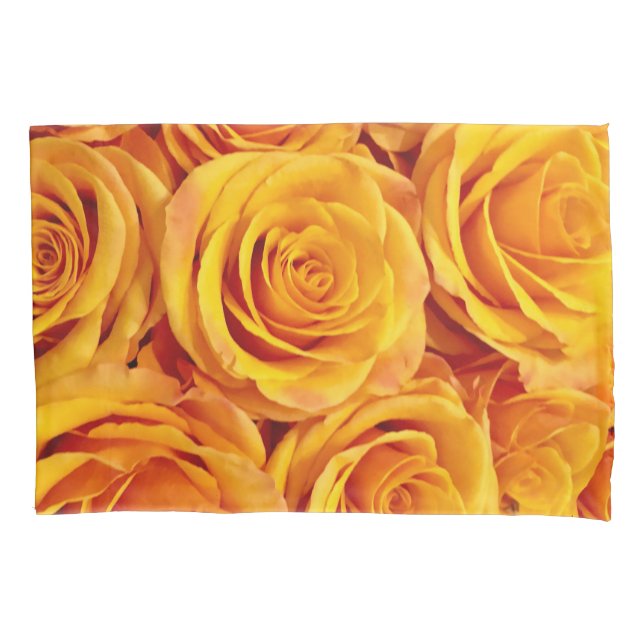 Goldene Rosen Kissenbezug (Vorderseite)