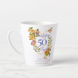 Goldene Rosenband 50. Geburtstag Milchtasse