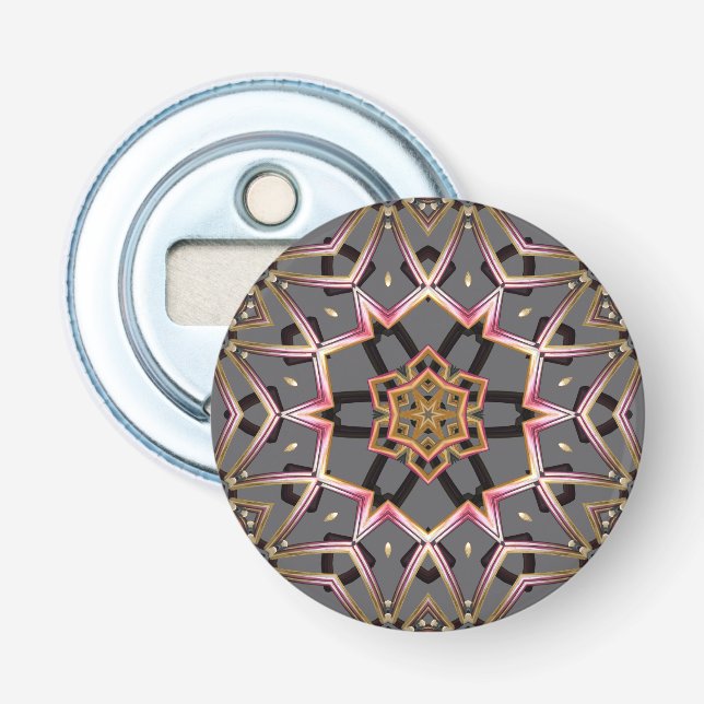 Goldene Rosette Flaschenöffner (Vorderseite)