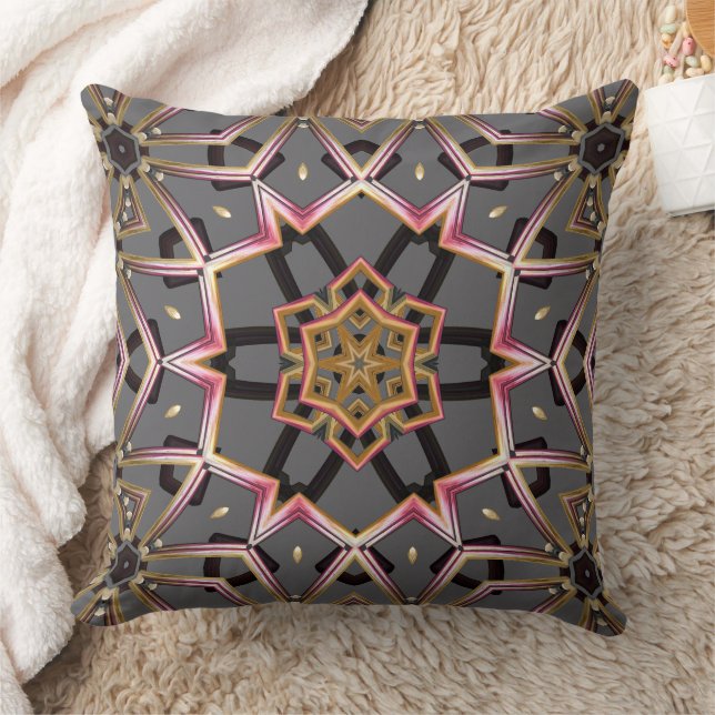 Goldene Rosette Kissen (Decke)