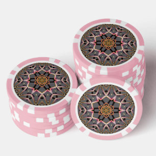 Goldene Rosette Pokerchips