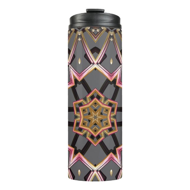 Goldene Rosette Thermosbecher (Vorderseite)