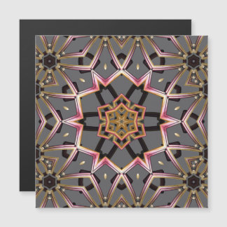 Goldene Rosetten-Magnet Magnetkarte