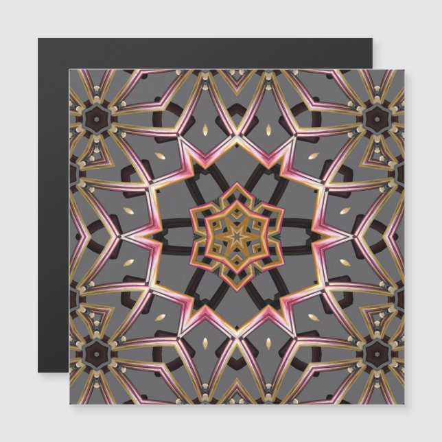 Goldene Rosetten-Magnet Magnetkarte (Vorne/Hinten)