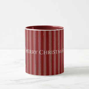 Goldene rote Streifen Weihnachten Tasse