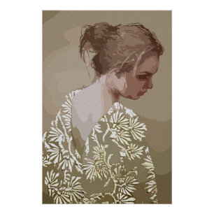 Goldene Ruhe – Ein Porträt der Reflexion Poster