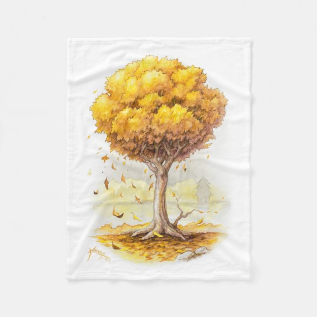 Goldene Ruhe Fleecedecke (Vorderseite)