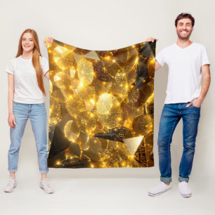 Goldene Runenmünzen Fleecedecke