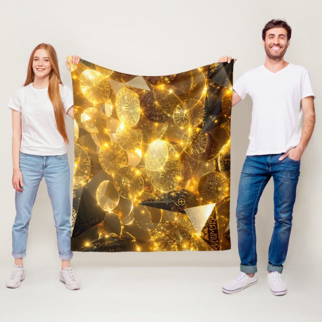 Goldene Runenmünzen Fleecedecke (Beispiel)
